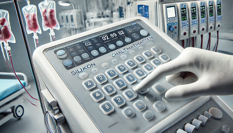 Silikonschaltmatten für die Bedienung medizinischer Geräte