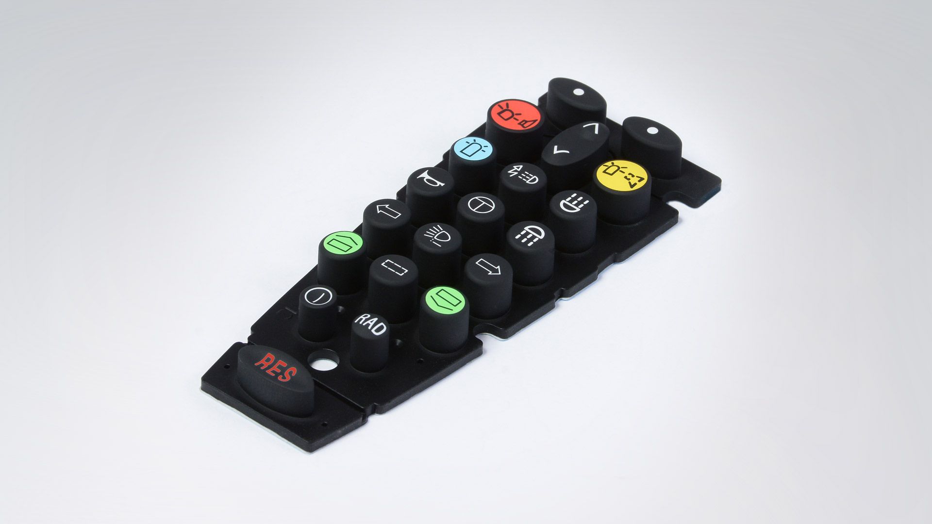 Vorderseite, ein Element beleuchtet: Tastatur für Hand-Set