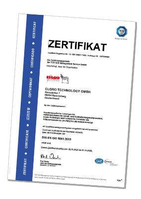 TÜV Zertifikat ELGRO Technology GmbH
